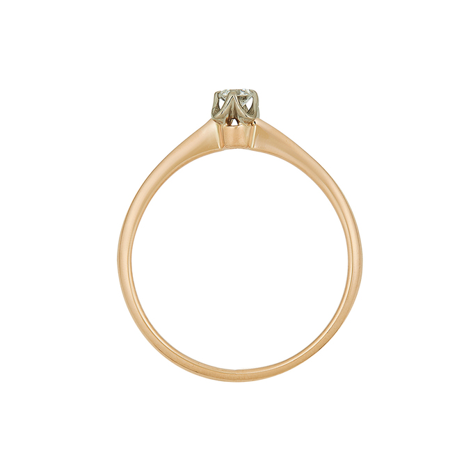 Кольцо из золота 583 пробы c бриллиантом, Л 4508 2245 за 31920