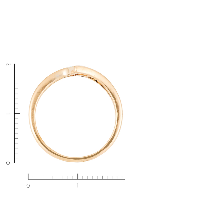 Кольцо из золота 585 пробы c 1 бриллиантом, Л 4709 8661 за 16720