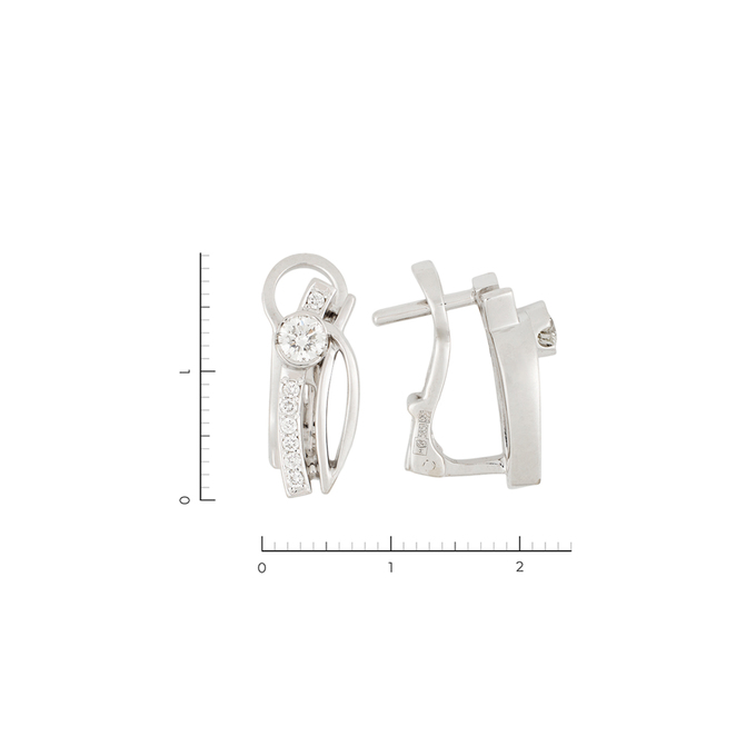 Серьги из золота 585 пробы c бриллиантами