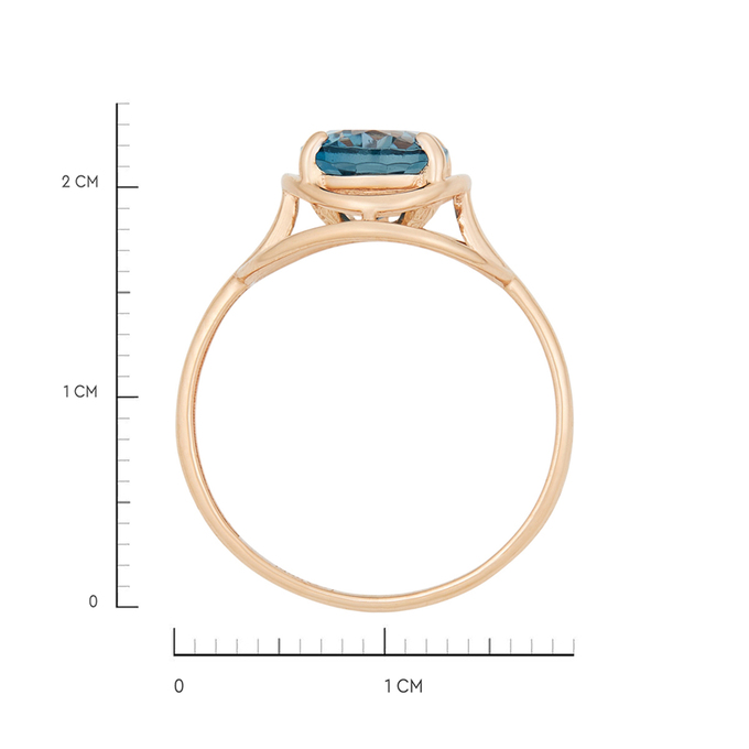 Кольцо из золота 585 пробы c топазом Лондон, Л 2913 1269 за 23040