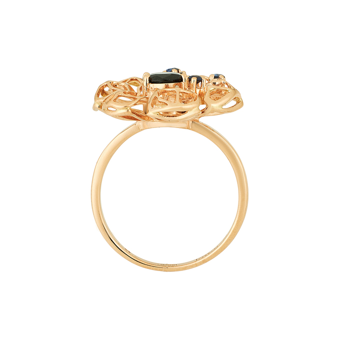 Кольцо из золота 585 пробы c сапфирами, Л 0515 1934 за 88400