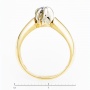 Кольцо из комбинированного золота 750 пробы c 1 бриллиантом Л23146411 фото 4