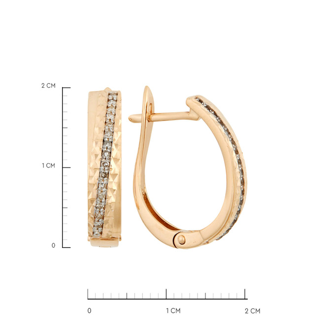 Серьги из золота 585 пробы с бриллиантами, Ц О007 4019 за 46400