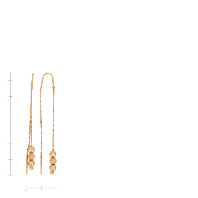Серьги из красного золота 585 пробы