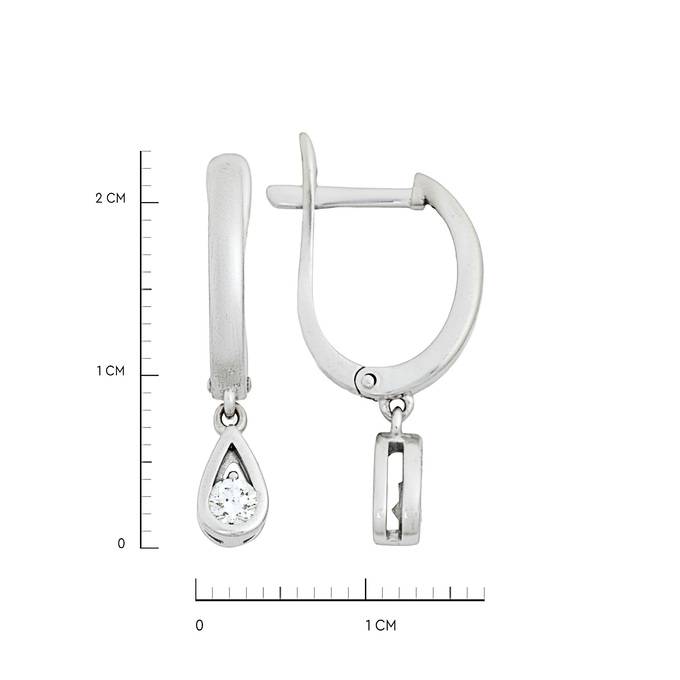 Серьги из золота 585 пробы с бриллиантами, Ц О007 3448 за 43200