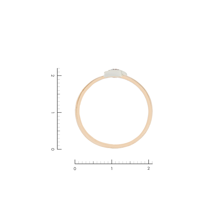 Кольцо из золота 585 пробы c 1 бриллиантом, Л 4708 5866 за 44720