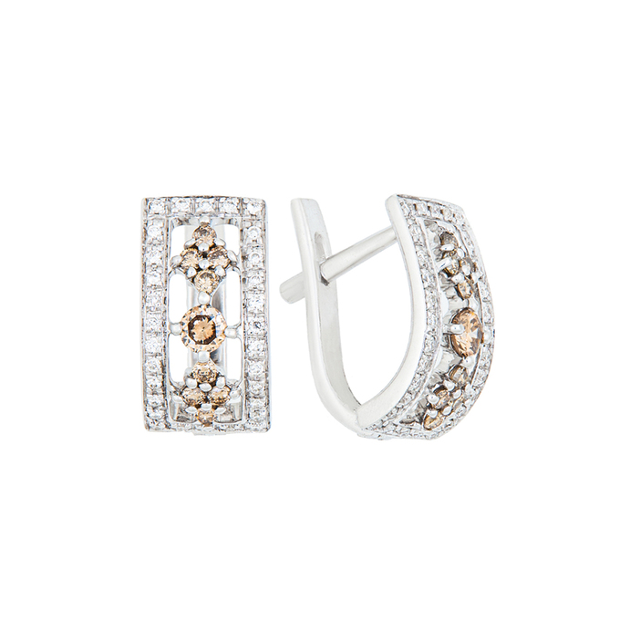 Серьги из золота 585 пробы c бриллиантами, К 0000 5132 за 72400