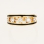 Кольцо из комбинированного золота 585 пробы c 5 бриллиантами и эмалями Л06146838 фото 2