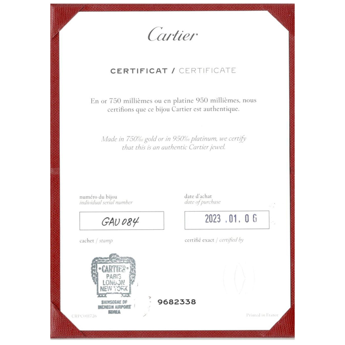 Кольцо Cartier Etincelle de Cartier, Л 2813 5732 за 236000