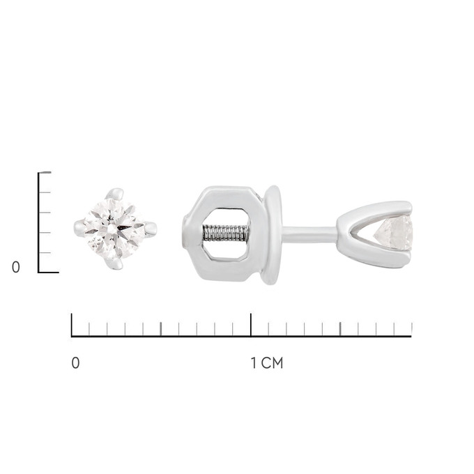 Серьги из золота 585 пробы c бриллиантами, Л 4505 1920 за 78720