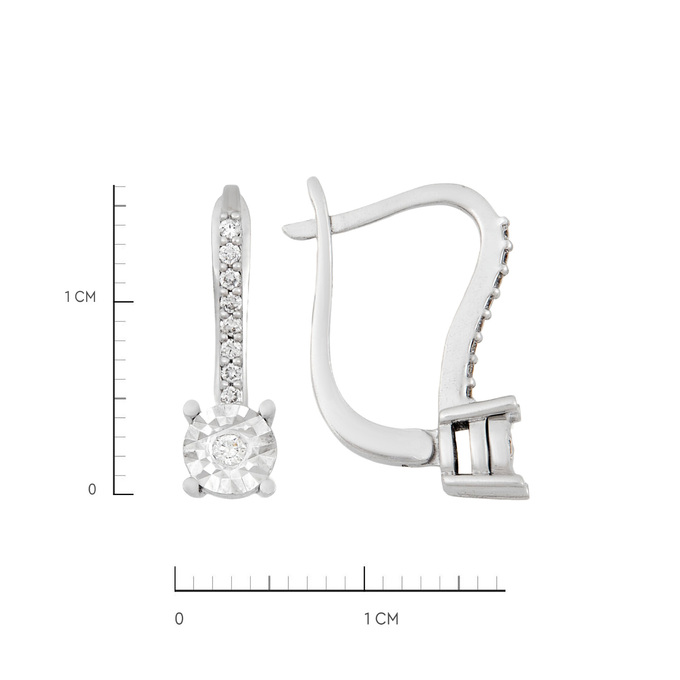 Серьги из золота 585 пробы с бриллиантами, Л 6402 5810 за 30200