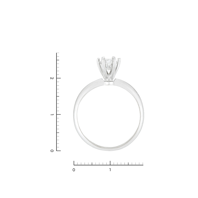 Кольцо из золота 585 пробы c 1 бриллиантом, Л 2008 8056 за 119000