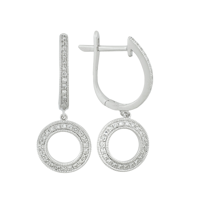 Серьги из золота 585 пробы c бриллиантами, Ц О007 2034 за 39200