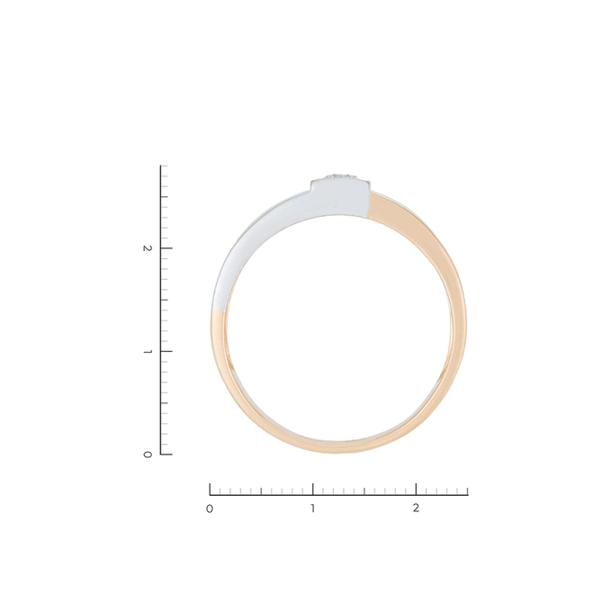 Кольцо из золота 585 пробы c 1 бриллиантом, Л 2508 4205 за 45430