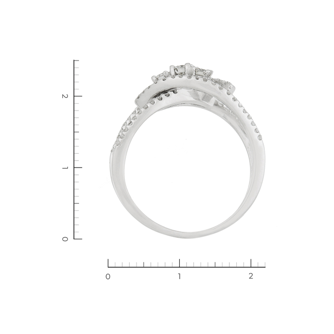 Кольцо из белого золота 585 пробы c 65 бриллиантами, Л 4608 0124 за 52900