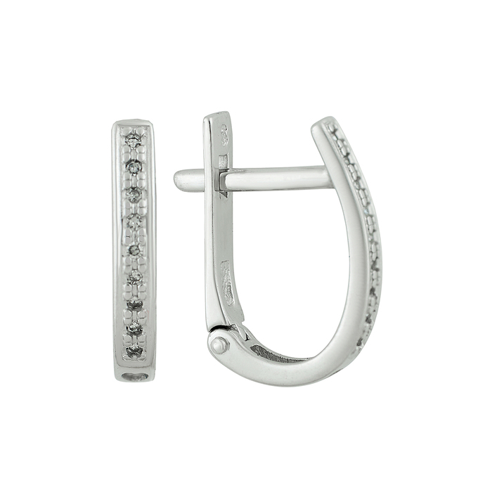 Серьги из золота 585 пробы c бриллиантами, Ц О007 1479 за 20640