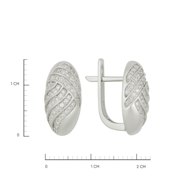 Серьги из золота 585 пробы c бриллиантами, Ц О007 1025 за 69200