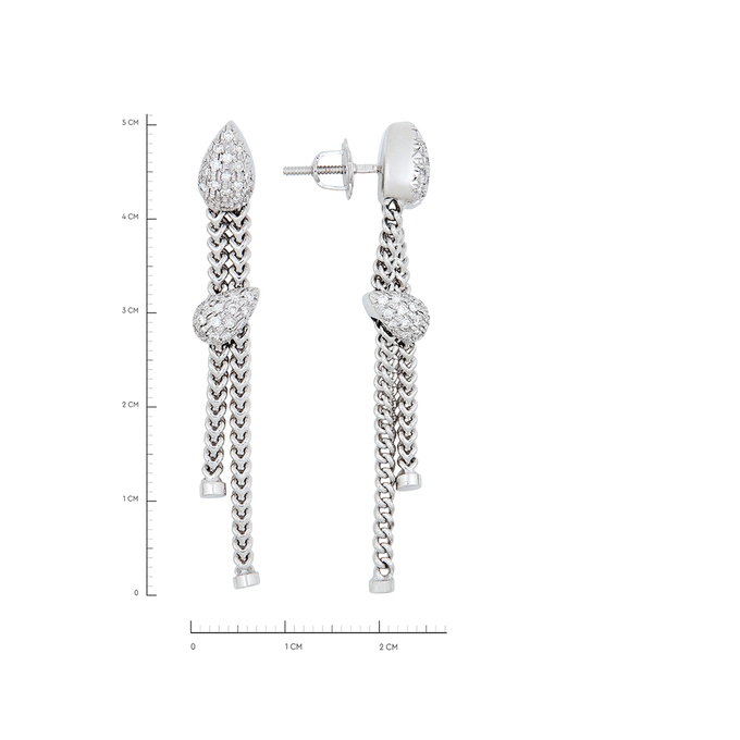 Серьги из золота 585 пробы c бриллиантами, К 0000 5184 за 109000