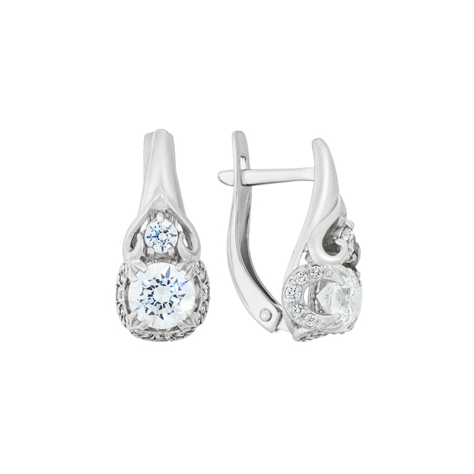 Серьги из золота 585 пробы c фианитами, Л 2811 1068 за 24080