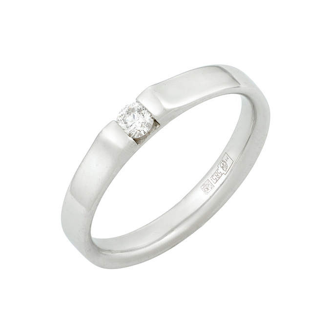 Кольцо из золота 585 пробы c бриллиантом