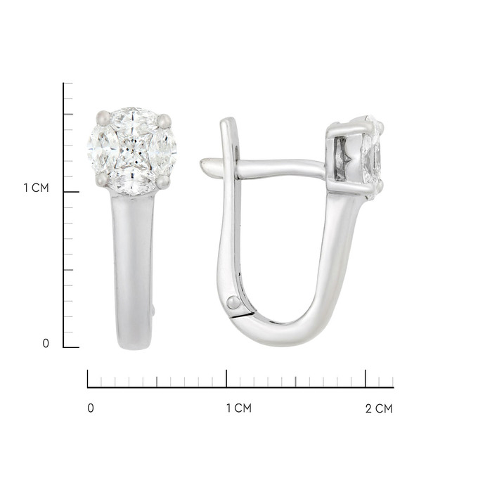 Серьги из золота 585 пробы с бриллиантами, Л 0515 5598 за 110000