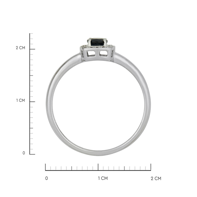 Кольцо из золота 585 пробы c сапфиром и бриллиантами, Л 2316 7498 за 41440