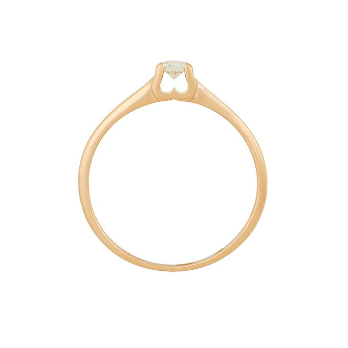 Кольцо из золота 585 пробы c бриллиантом