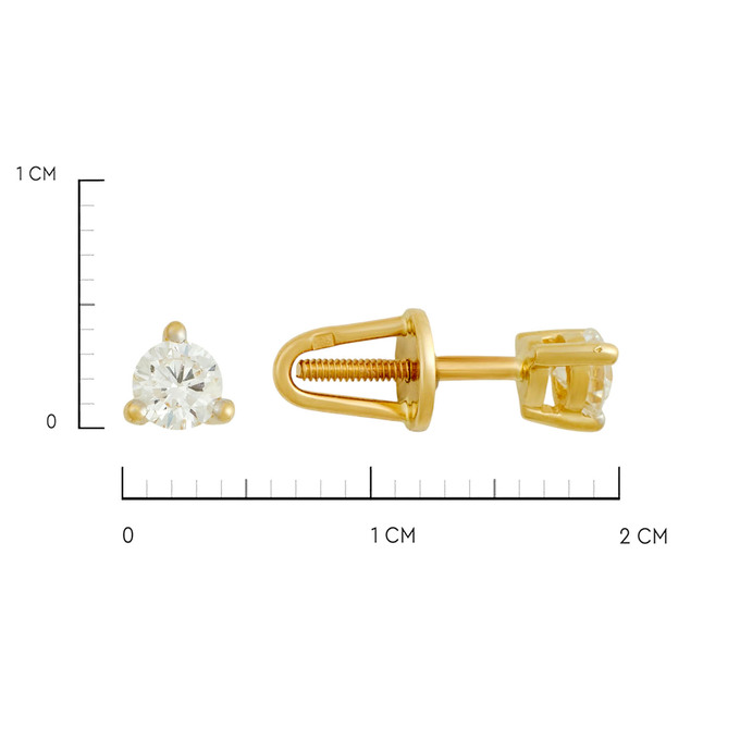 Серьги из золота 585 пробы с бриллиантами, Л 0614 2162 за 56000