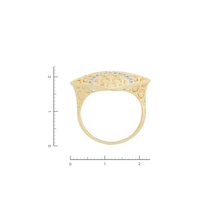Кольцо из золота 585 пробы c 26 бриллиантами