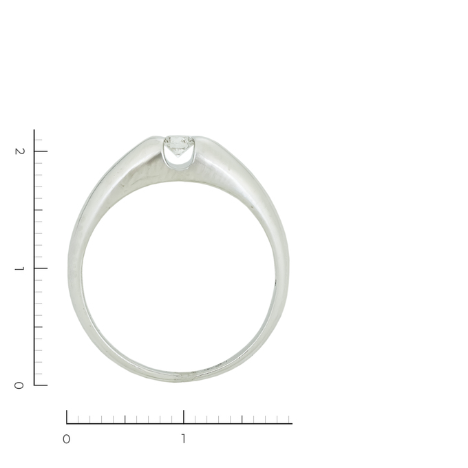 Кольцо из белого золота 585 пробы c 1 бриллиантом, Л 2010 5260 за 30320