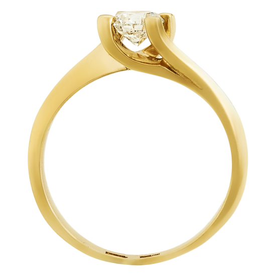 Кольцо из желтого золота 585 пробы c 1 бриллиантом, Л63019909 за 99000