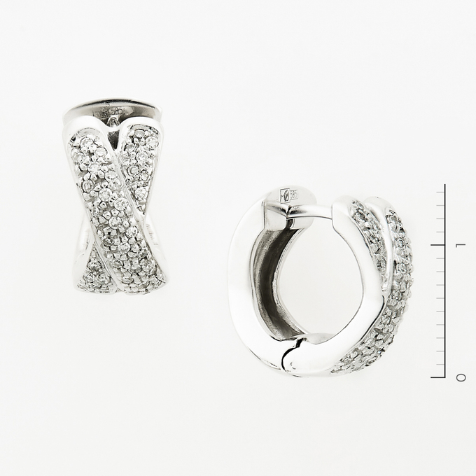 Серьги из золота 585 пробы c бриллиантами