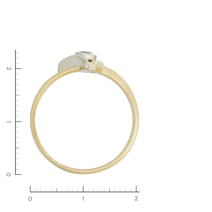 Кольцо из золота 585 пробы c 1 бриллиантом, Л 5103 8992 за 24900
