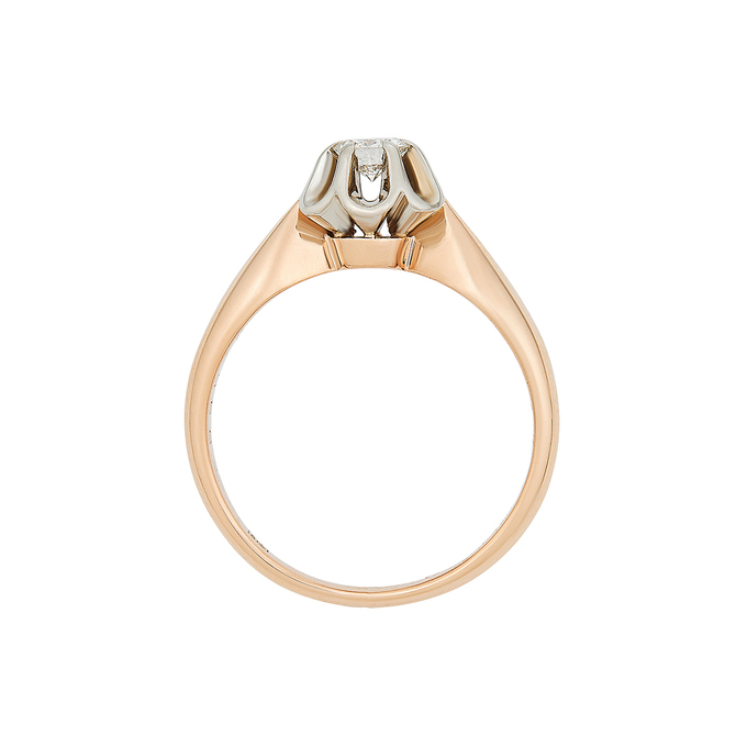 Кольцо из золота 583 пробы c бриллиантом, Л 5207 6154 за 144720