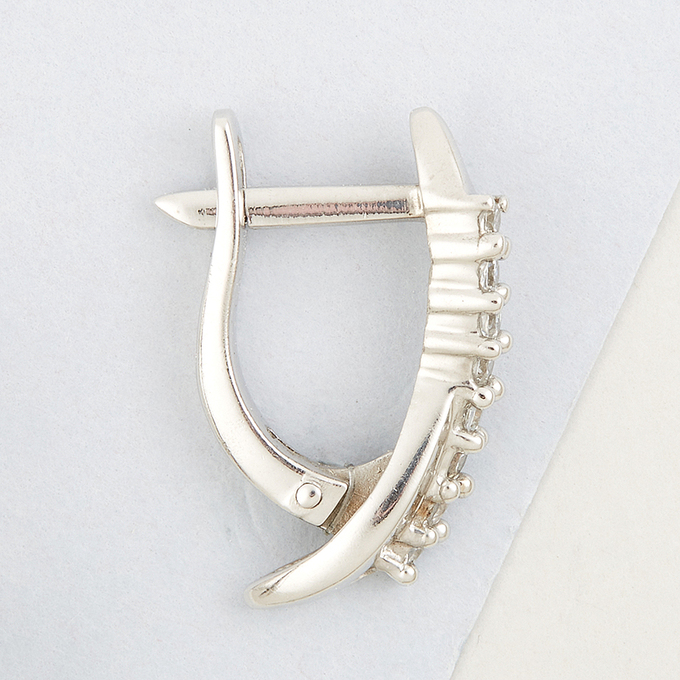 Серьги из золота 585 пробы c фианитами
