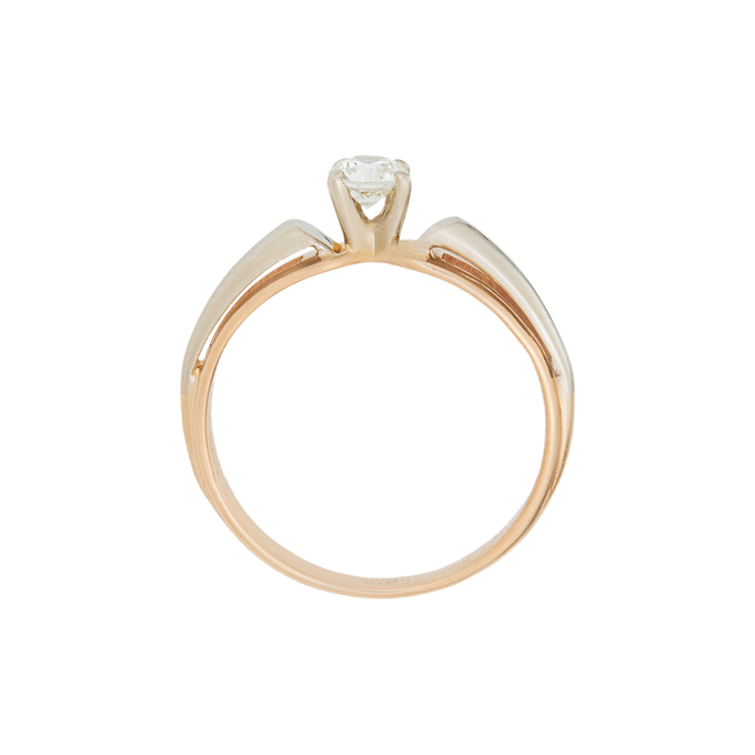 Кольцо из золота 585 пробы c бриллиантом, Л 0616 6641 за 50800