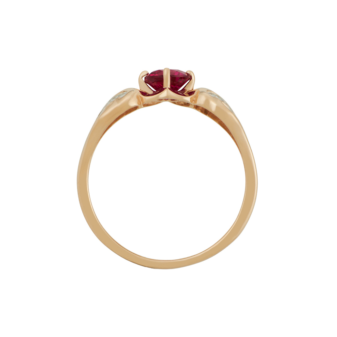 Кольцо из золота 585 пробы c бриллиантами и корундом, Л 2212 6659 за 18320