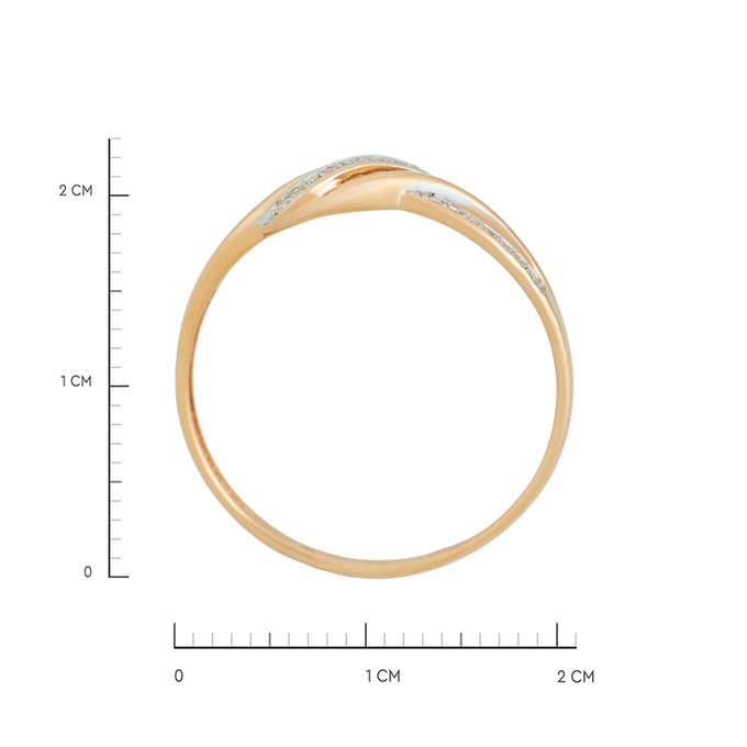 Кольцо из золота 585 пробы c бриллиантами, Л 4507 7249 за 15120