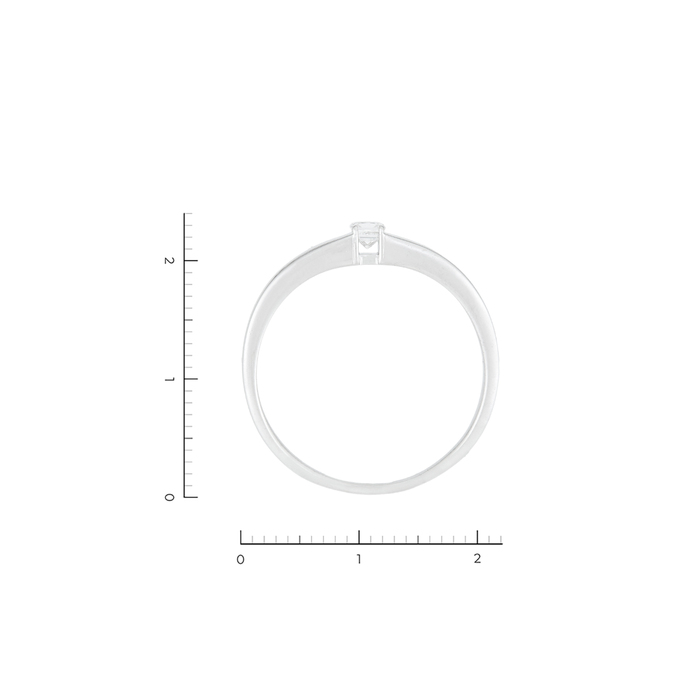 Кольцо из золота 585 пробы c 1 бриллиантом