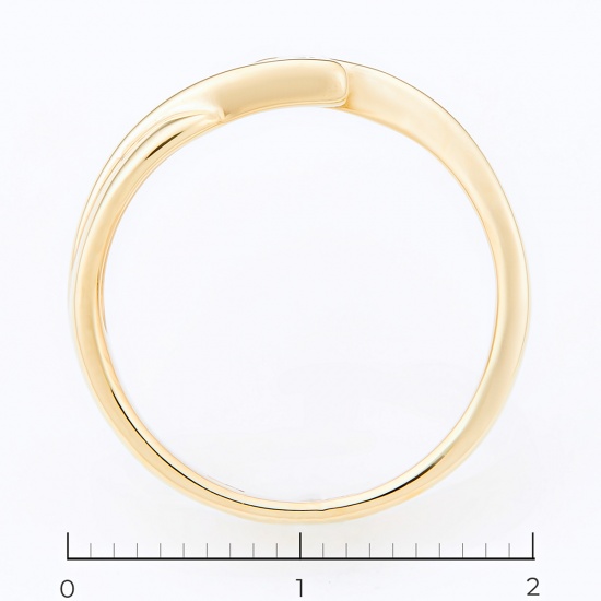 Кольцо из желтого золота 585 пробы c 1 бриллиантом, Л61014348 за 12425