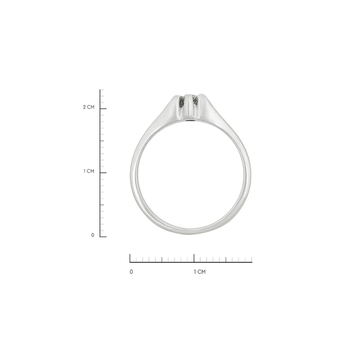Кольцо из золота 750 пробы c 1 бриллиантом