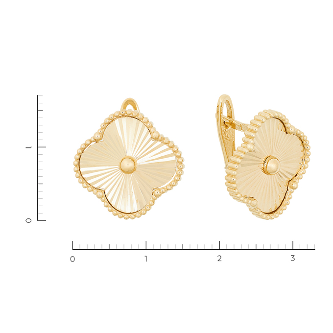 Серьги золото, 585, 2 к.,4,75 гр. (чистый вес 4,655 гр.)