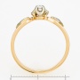 Кольцо из комбинированного золота 585 пробы c 2 бриллиантами и 1 фианитом Л76003073 фото 4