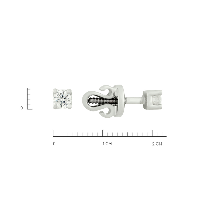 Серьги из золота 750 пробы с бриллиантами, Л 3015 0265 за 52300