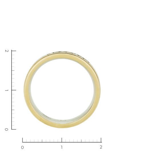 Кольцо из комбинированного золота 585 пробы c 7 бриллиантами, Л71017295 за 33600