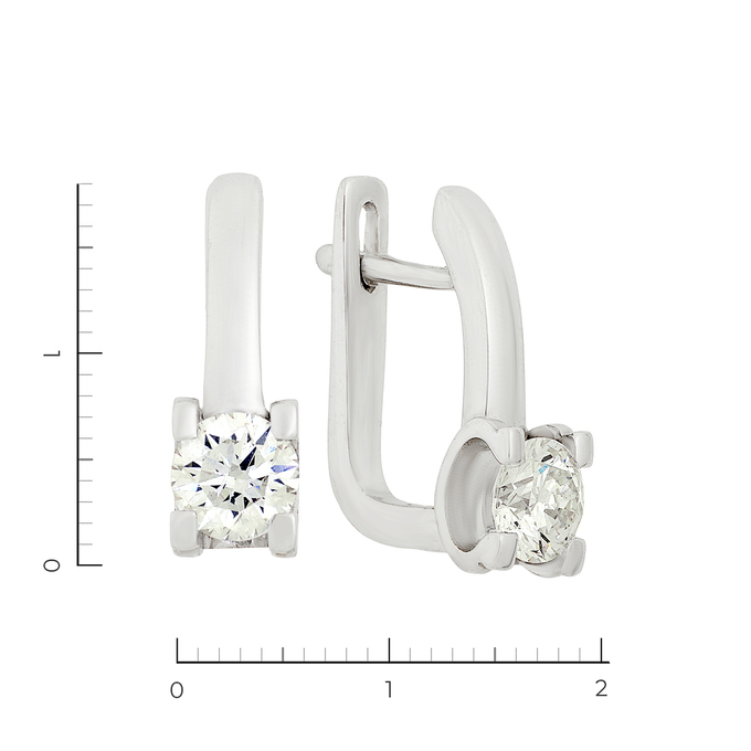 Серьги из золота 750 пробы c бриллиантами, Л 6602 2950 за 257000