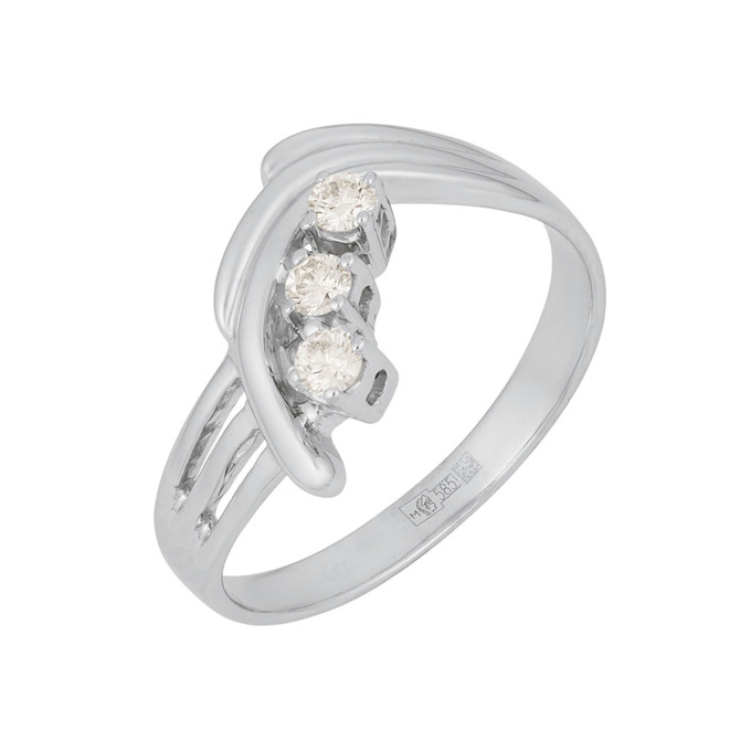 Кольцо из золота 585 пробы c бриллиантами, Л 2913 2816 за 54800