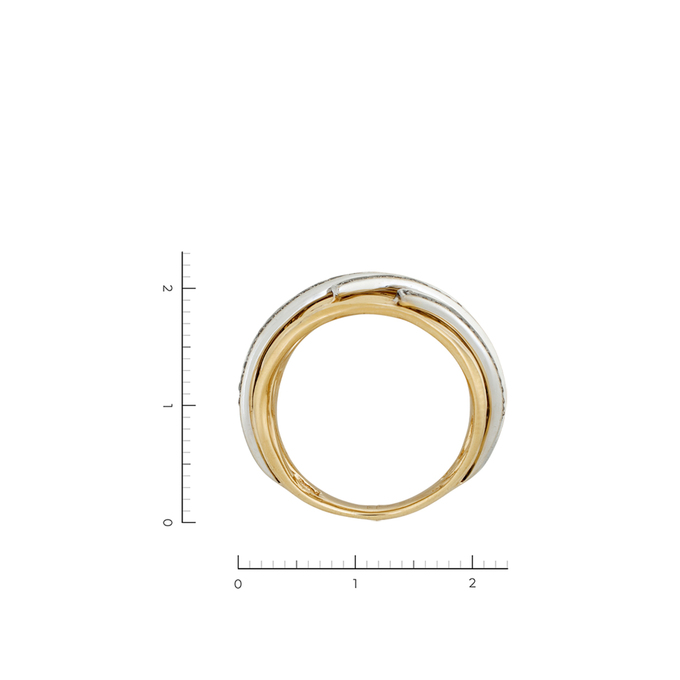 Кольцо из золота 585 пробы c 99 бриллиантами, Л 4306 2008 за 111600