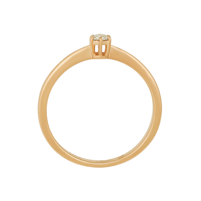 Кольцо из золота 585 пробы c бриллиантом