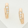 Серьги из золота 585 пробы c фианитами